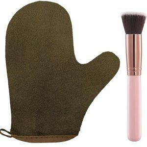 SOLD- Self Tanning Mitt/Glove & Brush Applicator Kit Set